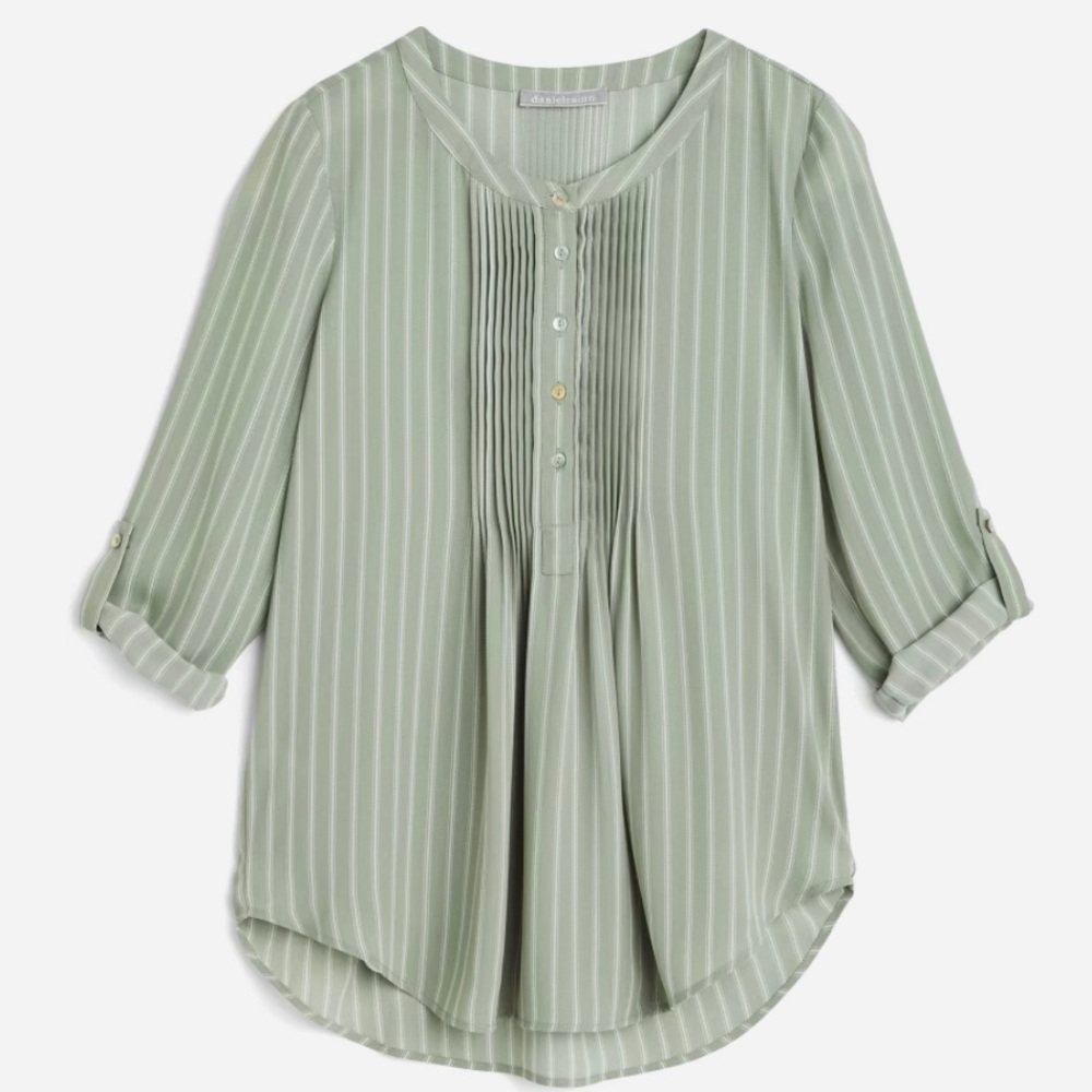 Daniel RainnTop • XL • Green with white stripes